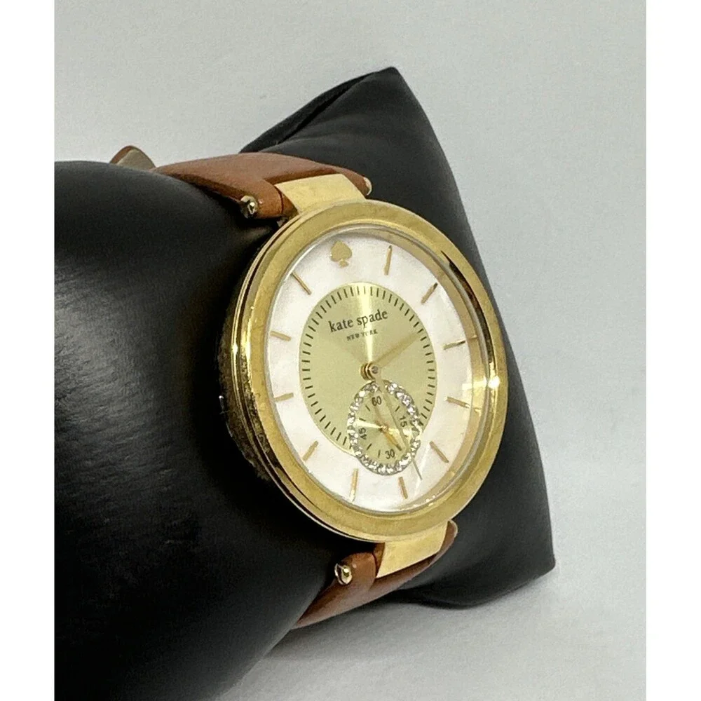 Kate Spade New York 0751 Women's Brown Mother Of Pearl Analog Dial Watch HME566